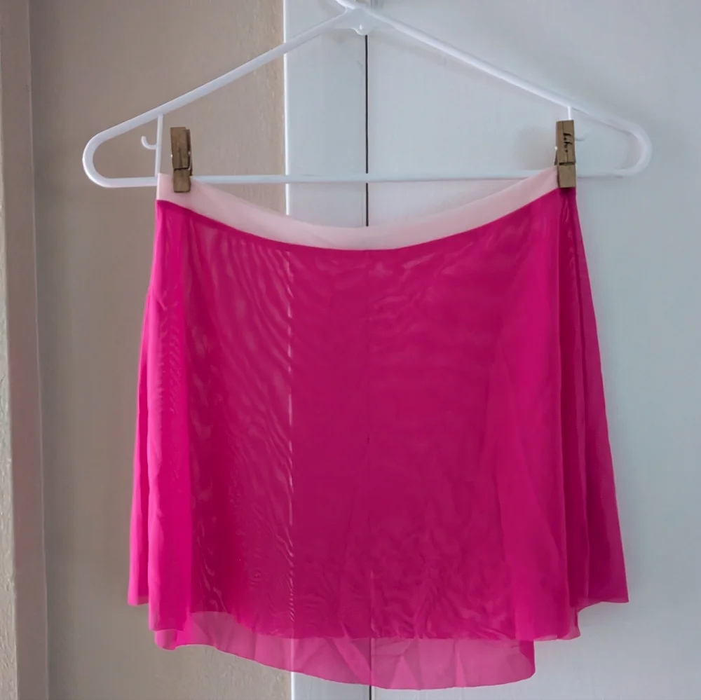 Elevé Pull-on Mesh Ballet Skirt Hot Pink Adult Large - Picture 1 of 4